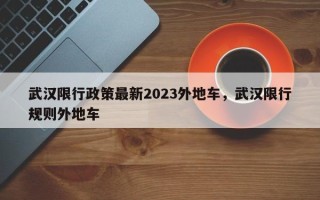 武汉限行政策最新2023外地车，武汉限行规则外地车