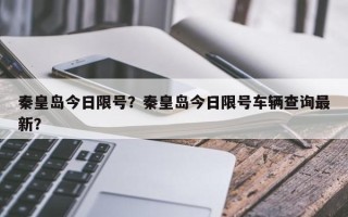 秦皇岛今日限号？秦皇岛今日限号车辆查询最新？