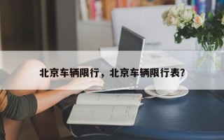 北京车辆限行，北京车辆限行表？