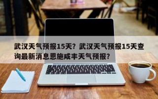 武汉天气预报15天？武汉天气预报15天查询最新消息恩施咸丰天气预报？