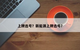 上牌选号？新能源上牌选号？